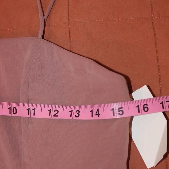 NEW Lovely Elliott Square Neck Chiffon Maxi Dress with Front Slit Women Size 6 - Picture 11 of 12